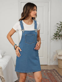 Denim Pinafore Dress view 7