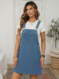 Denim Pinafore Dress view 6
