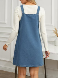 Denim Pinafore Dress view 4