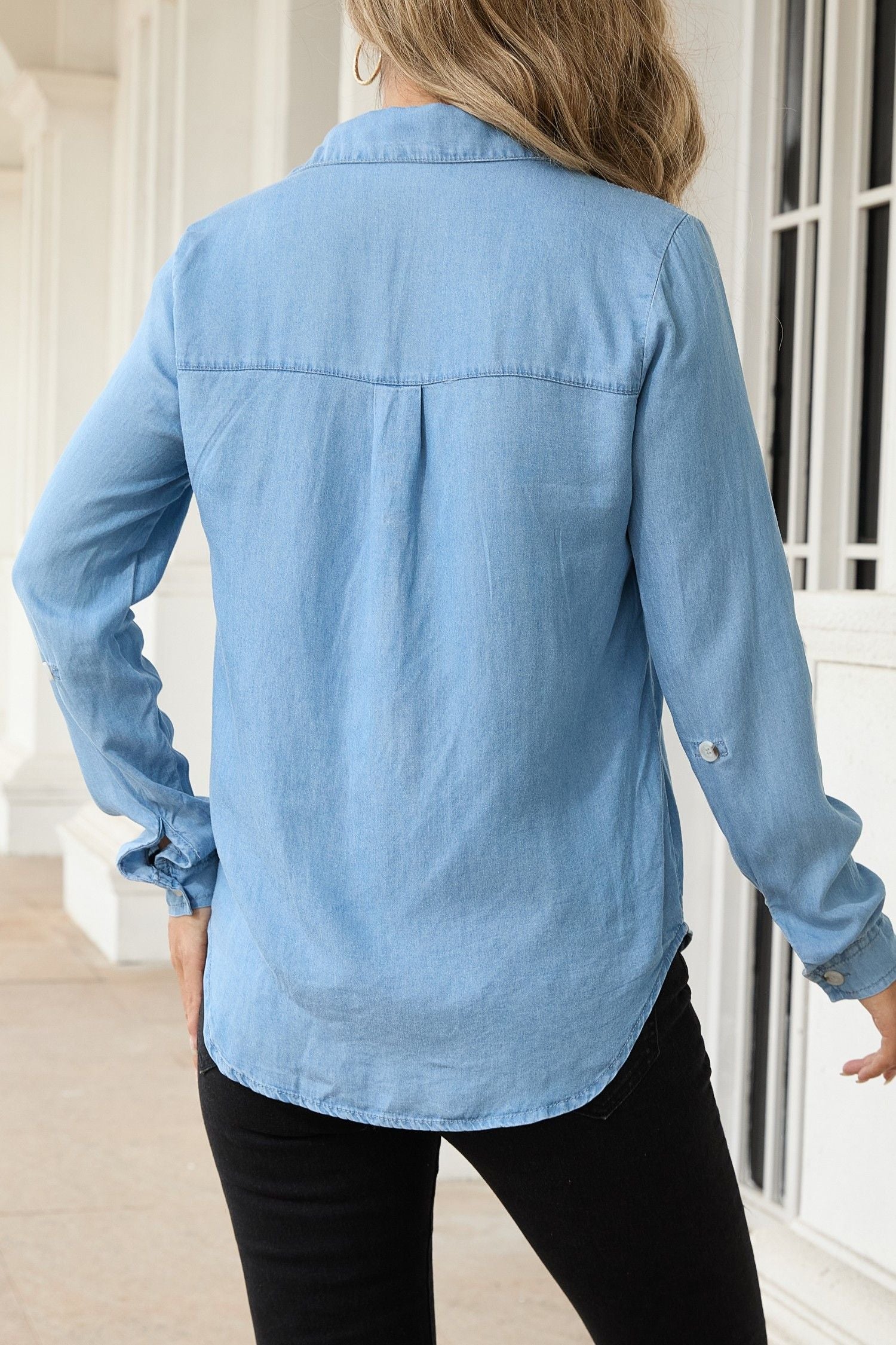 Lyocell Women's Denim Shirt For All Season