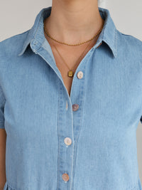 Tiered Shirt Dress — Short Sleeve view 8