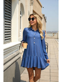 Lyocell Denim Dress — Midi view 7